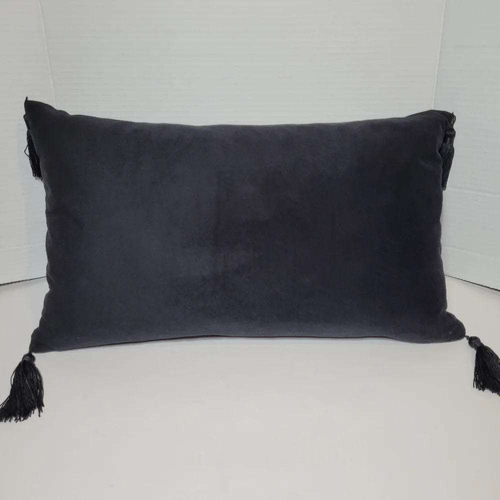Mystical Black Ouija Board Large Throw Pillow